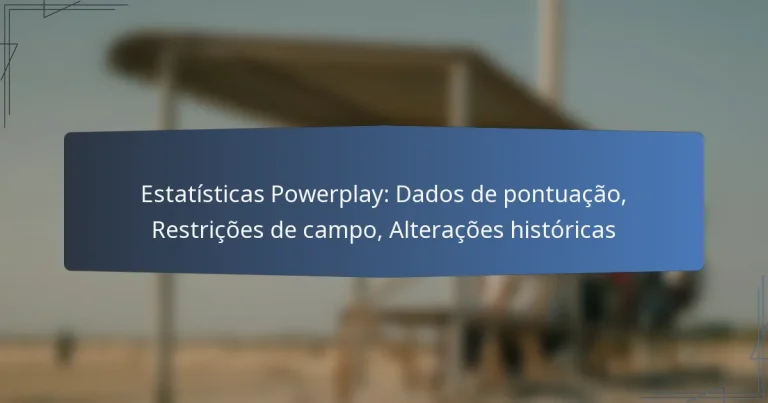 Estatísticas Powerplay: Dados de pontuação, Restrições de campo, Alterações históricas